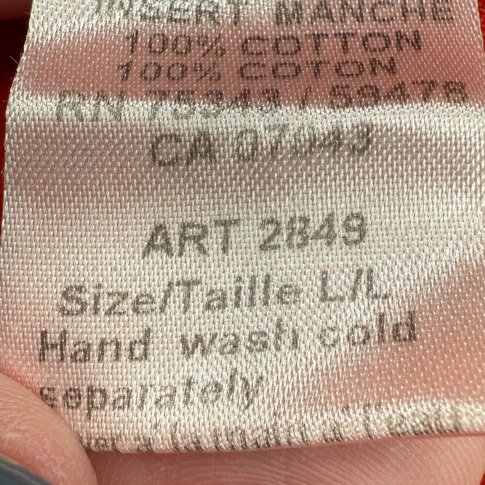 TERZO MILLENNIO Women's EUC Red Linen 3/4 Sleeve Off-the-Shoulder Dress | Size L - Picture 7 of 8